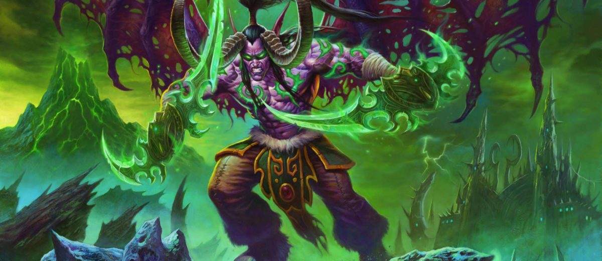 Иллидан Ярость Бури охотник на демонов арт Hearthstone
